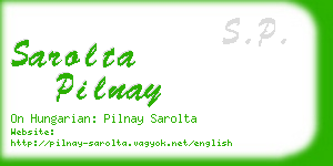 sarolta pilnay business card